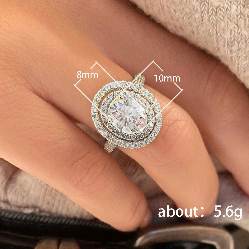 NO.24-Ladies fashion jewelry, super stunning oval heart and arrows zircon ring ring, wedding ring, gift for girlfriend