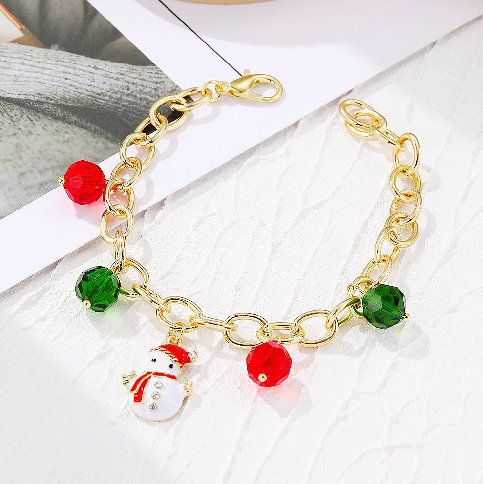 Women's Fashion Christmas l Beaded snowman Bracelet