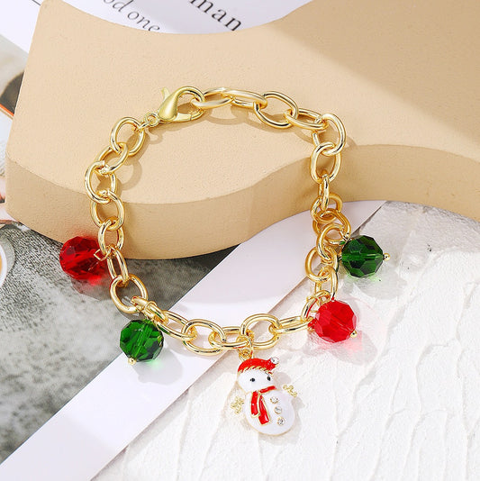 Women's Fashion Christmas l Beaded snowman Bracelet