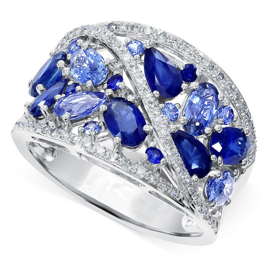 NO.65-Women's Fashion Jewelry, Luxury  blue zircon women's  ring