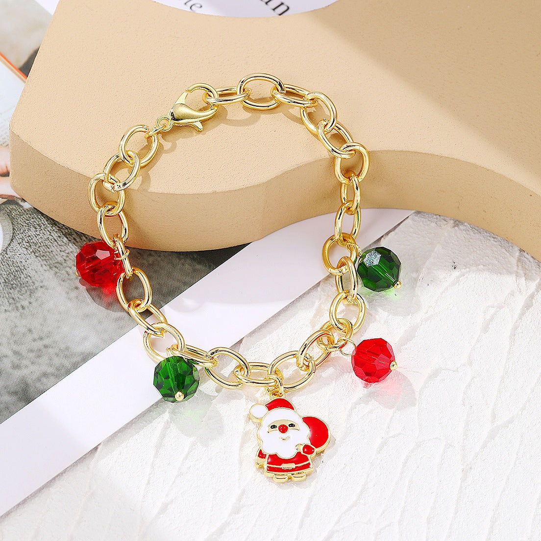 Women's Fashion Christmas l Beaded snowman Bracelet