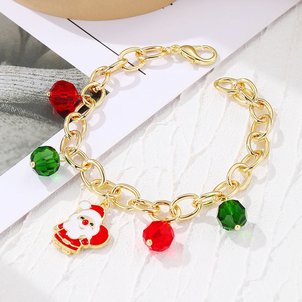 Women's Fashion Christmas l Beaded snowman Bracelet