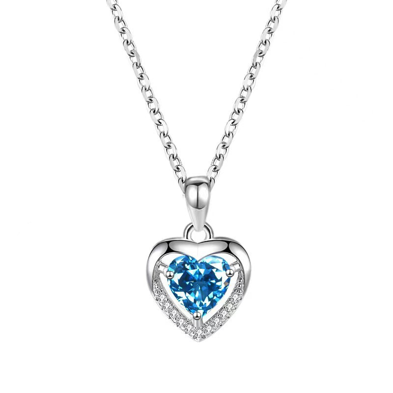 NO.30-Women's Fashion Loving Ocean Heart Necklace Valentine's Day Gift